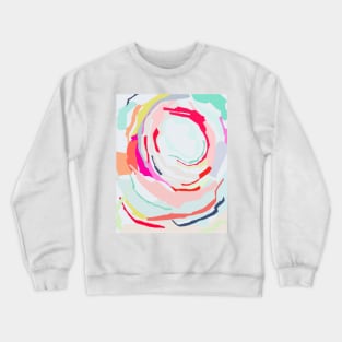 Abstract print, Red, White, Grey, Blue, Pink, Modern art, Wall decor Crewneck Sweatshirt